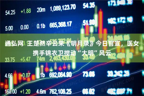通弘网  王楚然辛云来《明月录》今日官宣，医女携手锦衣卫搅动“大明”风云