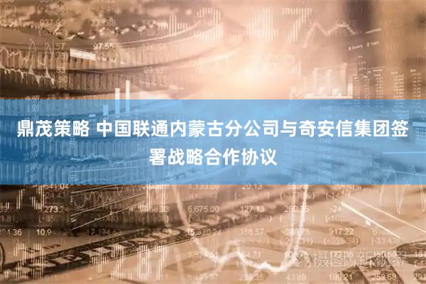 鼎茂策略 中国联通内蒙古分公司与奇安信集团签署战略合作协议